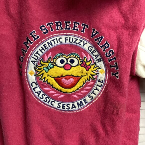Vintage Y2K Sesame Street Soccer Varsity Jacket Snap Front 5T - Picture 3 of 16